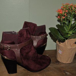 Maroon Ankle Boots
